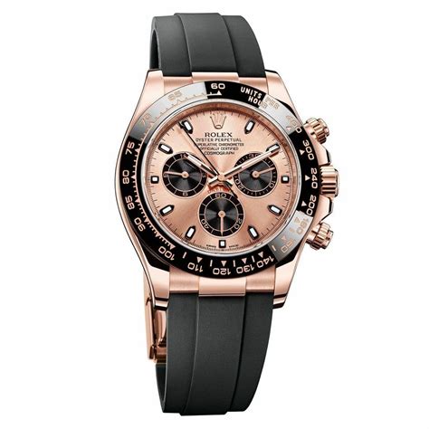 rolex daytona black rose gold rubber strap replica|chrono24 rolex daytona rose gold.